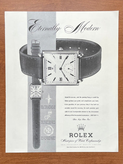 Vintage Rolex "Eternally Modern" Advertisement