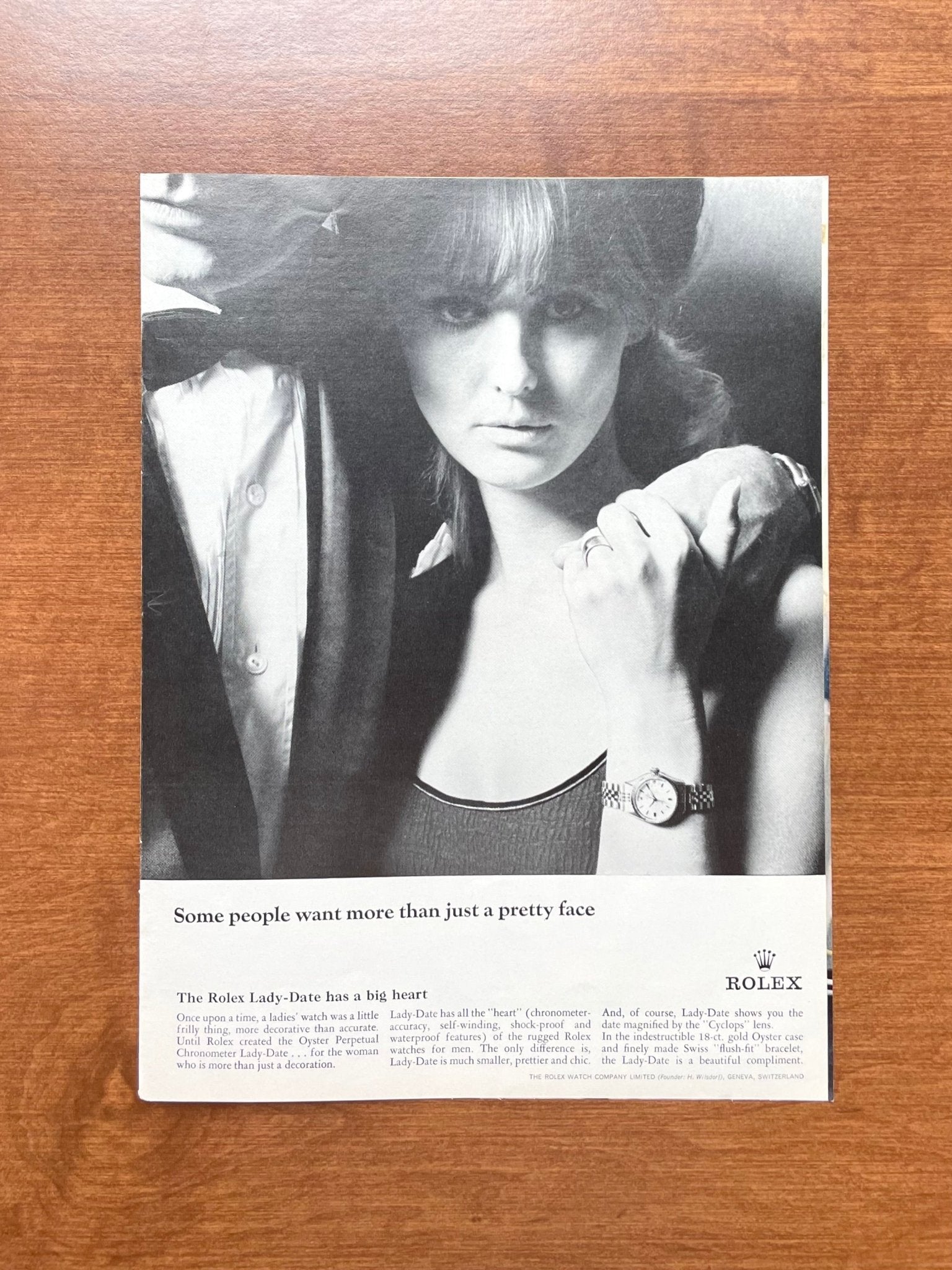 Vintage Rolex Lady Date "more than just a pretty face" Advertisement