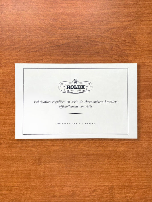 Vintage Rolex Logo Advertisement in French