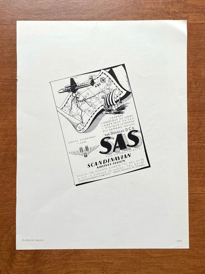 Vintage SAS Map Advertisement