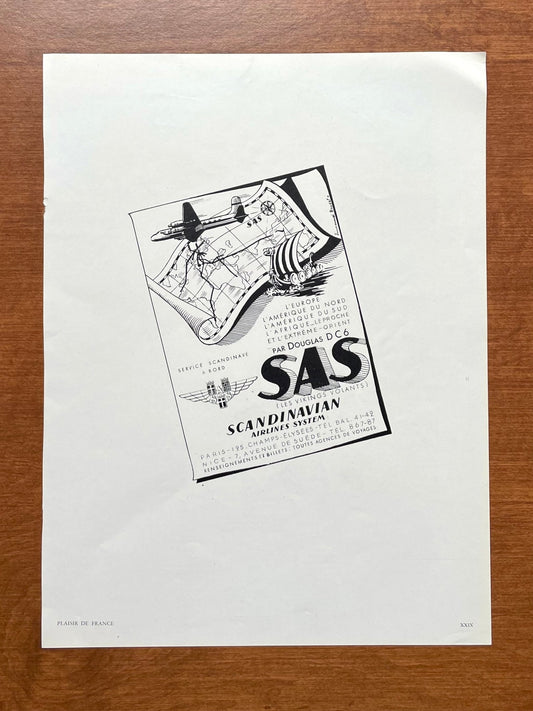 Vintage SAS Map Advertisement