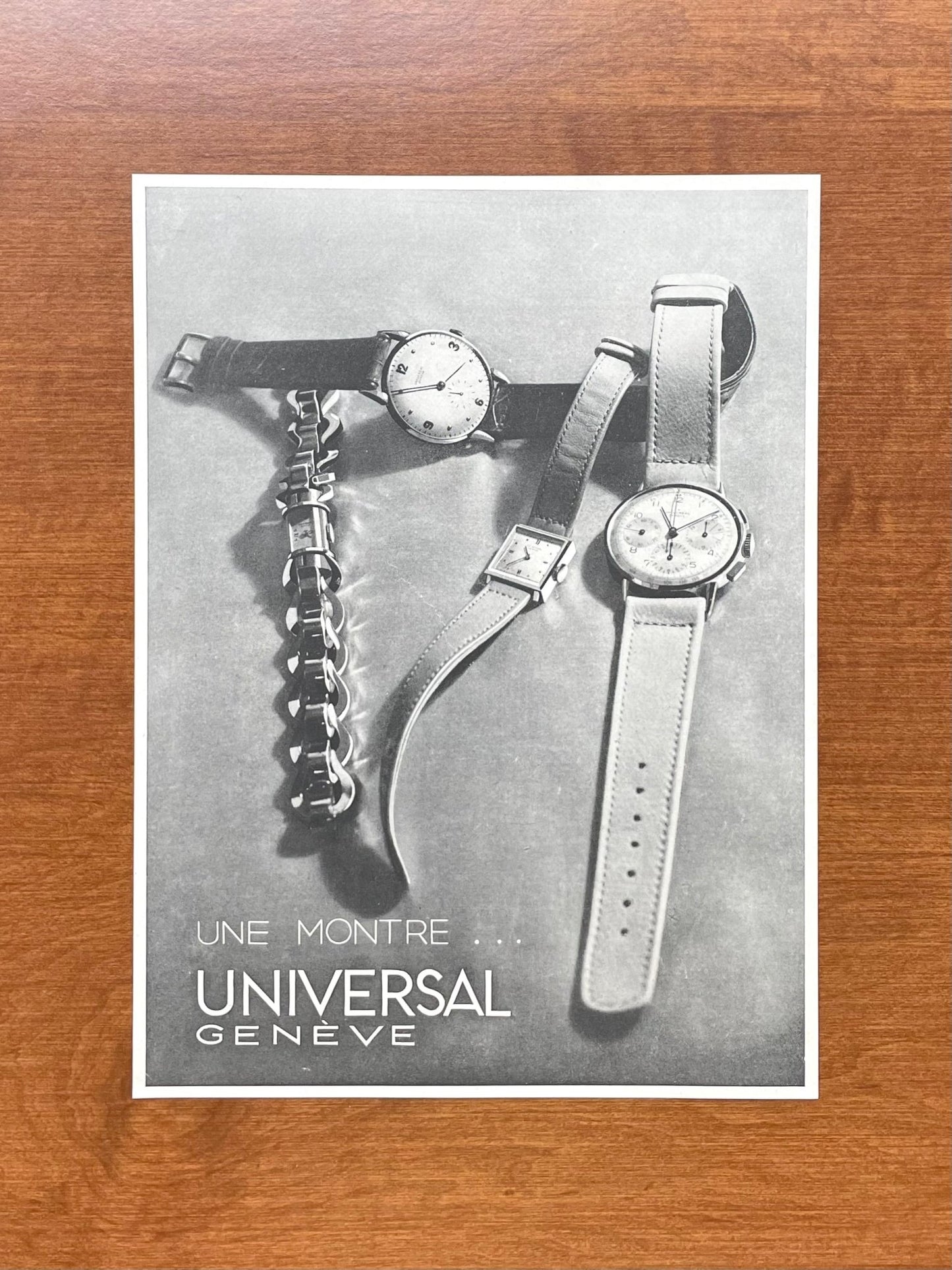 Vintage Universal Geneve "Une Montre ..." Advertisement