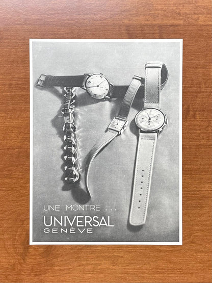 Vintage Universal Geneve "Une Montre ..." Advertisement