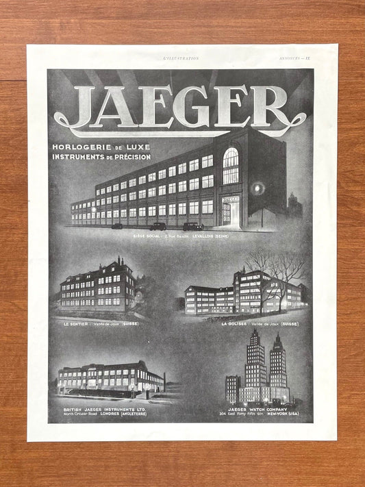 1932 Jaeger LeCoultre Advertisement