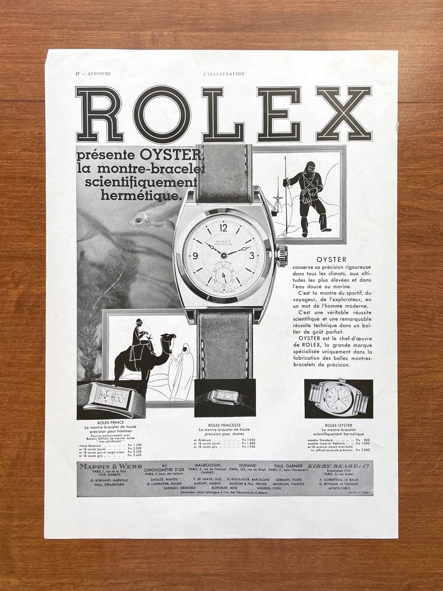 1932 Rolex Oyster Ultra Prima Advertisement