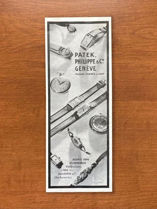 1934 Patek Philippe Vintage Watches Advertisement