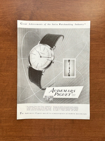 1950 Vintage Audemars Piguet Watch Advertisement