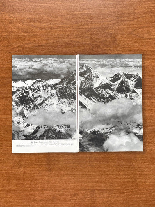 1954 Mt Everest Image Original Magazine Pages Advertisement