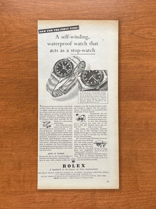 1954 Rolex Turn-O-Graph Advertisement