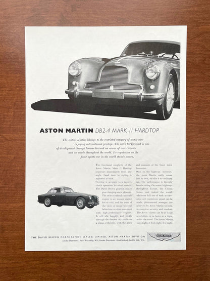 1955 Aston Martin BD2-4 Mark II Advertisement