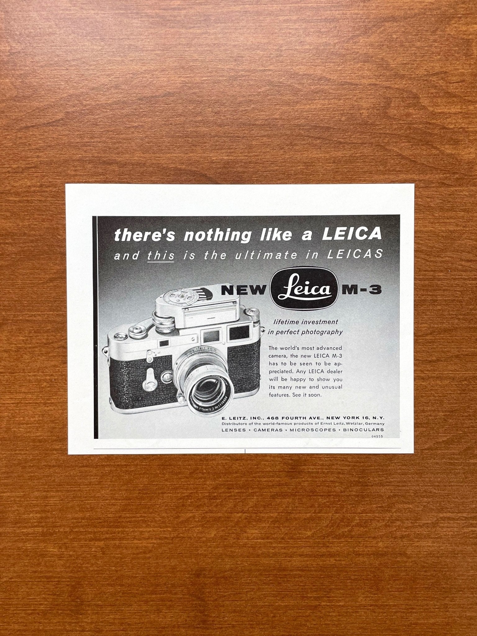 1955Vintage Leica M3 "this is the ultimate in Leicas" Advertisement