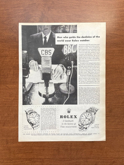 1956 Rolex Datejust "Men who guide the destinies..." CBS Advertisement