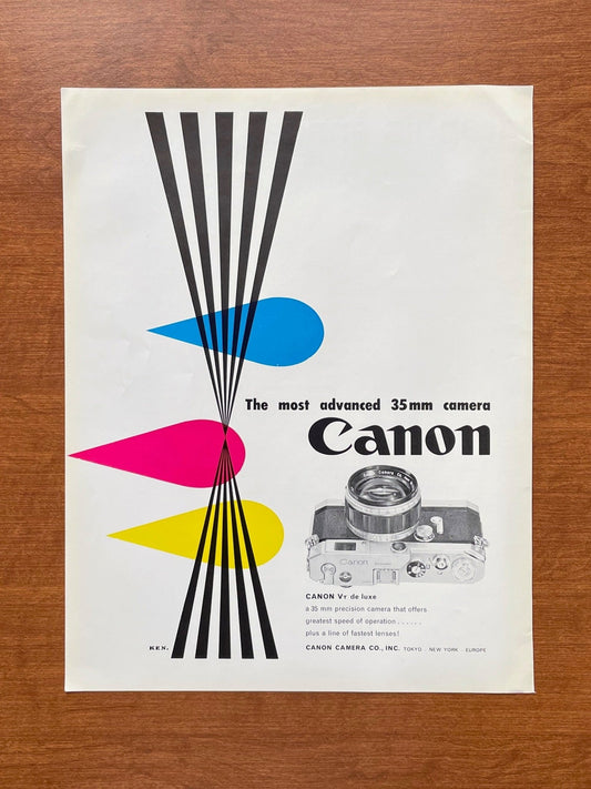 1957 Canon 35mm Camera Advertisement