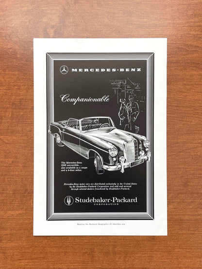 1958 Mercedes Benz 220S "Companionable" Advertisement