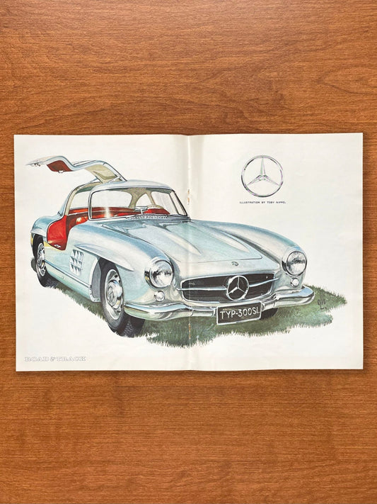 1961 Mercedes Benz 300SL 2-page Artwork Advertisement