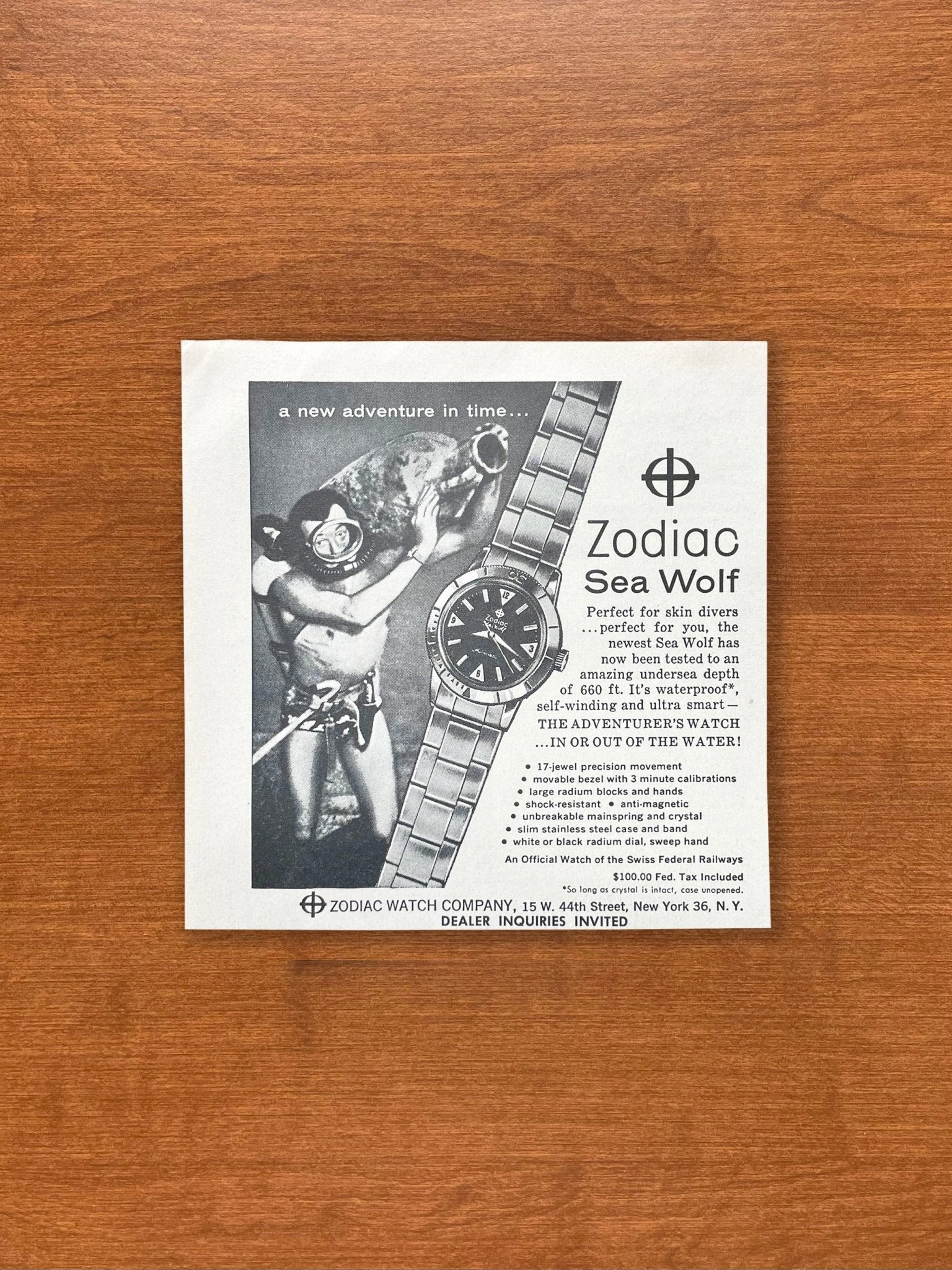 1961 Zodiac Sea Wolf Advertisement