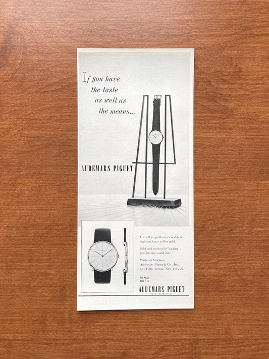 1963 Audemars Piguet Ultra Thin watch Advertisement