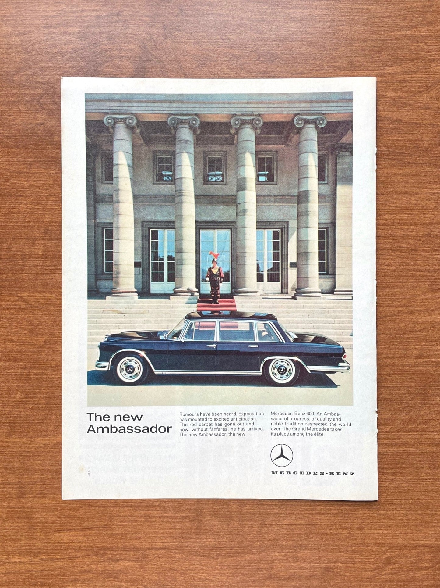 1963 Mercedes Benz 600 "The new Ambassador" Advertisement