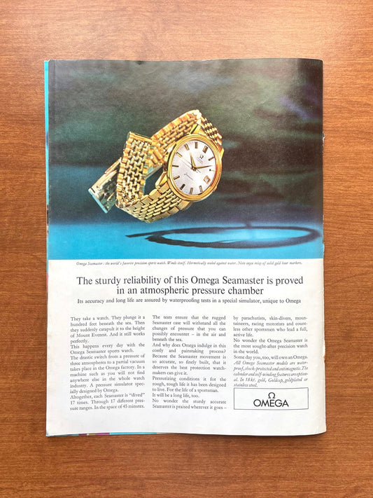 1963 Omega Seamaster "sturdy reliability" Advertisement