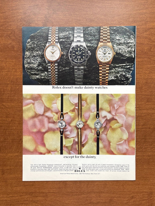 1963 Rolex Submariner Ref. 5512 w/ Zephyr and Day Date Advertisement