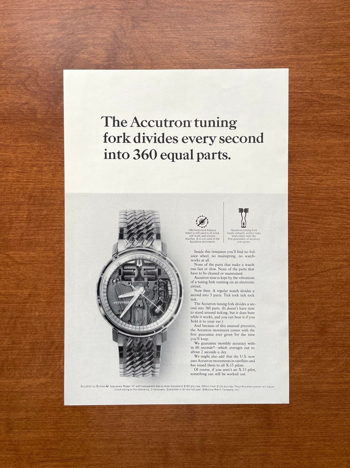 1965 Bulova Accutron Spaceview Advertisement