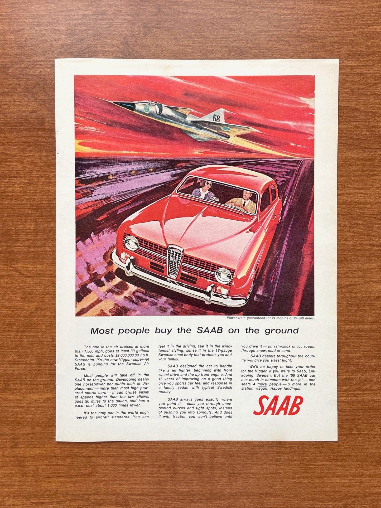1965 SAAB with Jet Advertisement