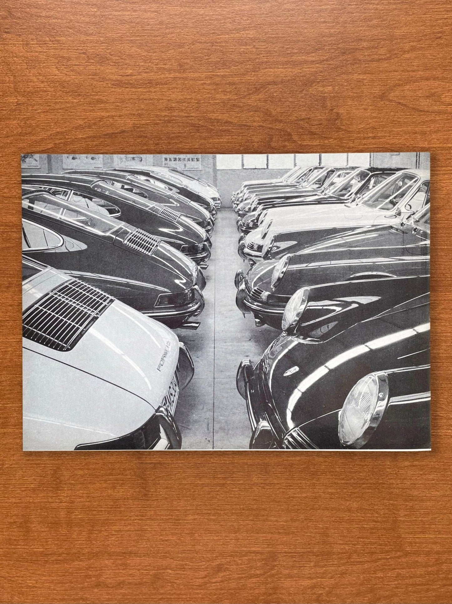 1965 Vintage Porsche fastbacks and headlights photograph Advertisement
