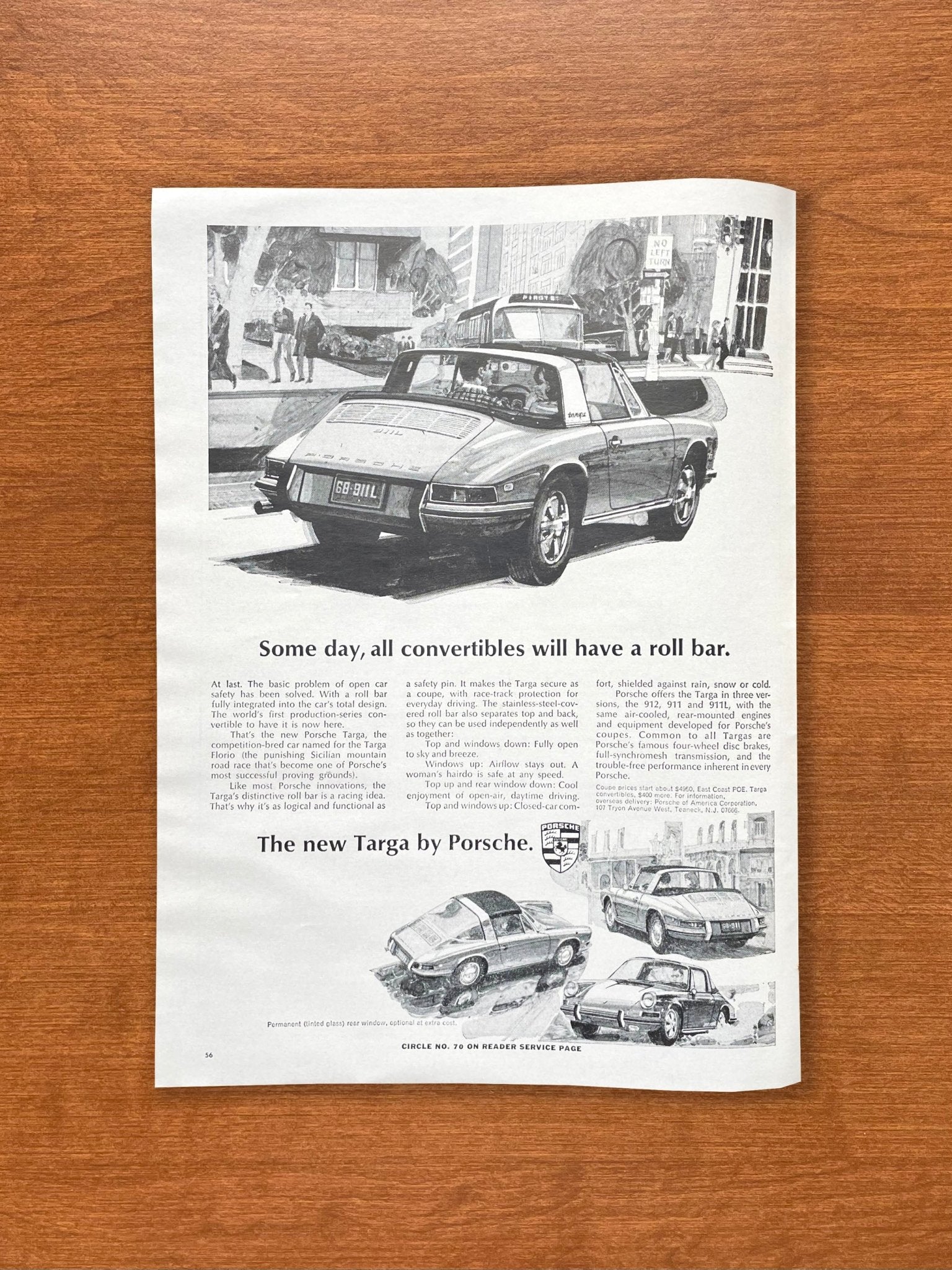 1967 Porsche Targa Advertisement