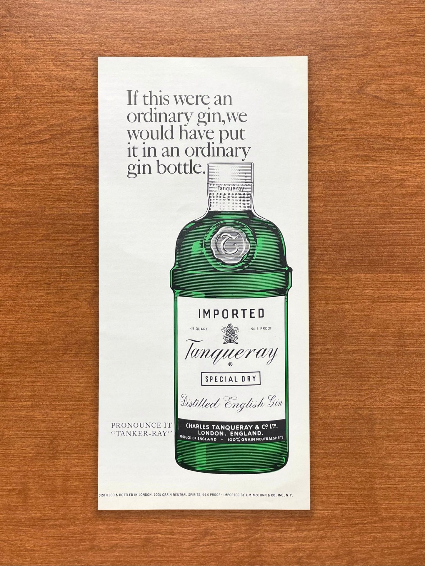 1967 Tanqueray Advertisement