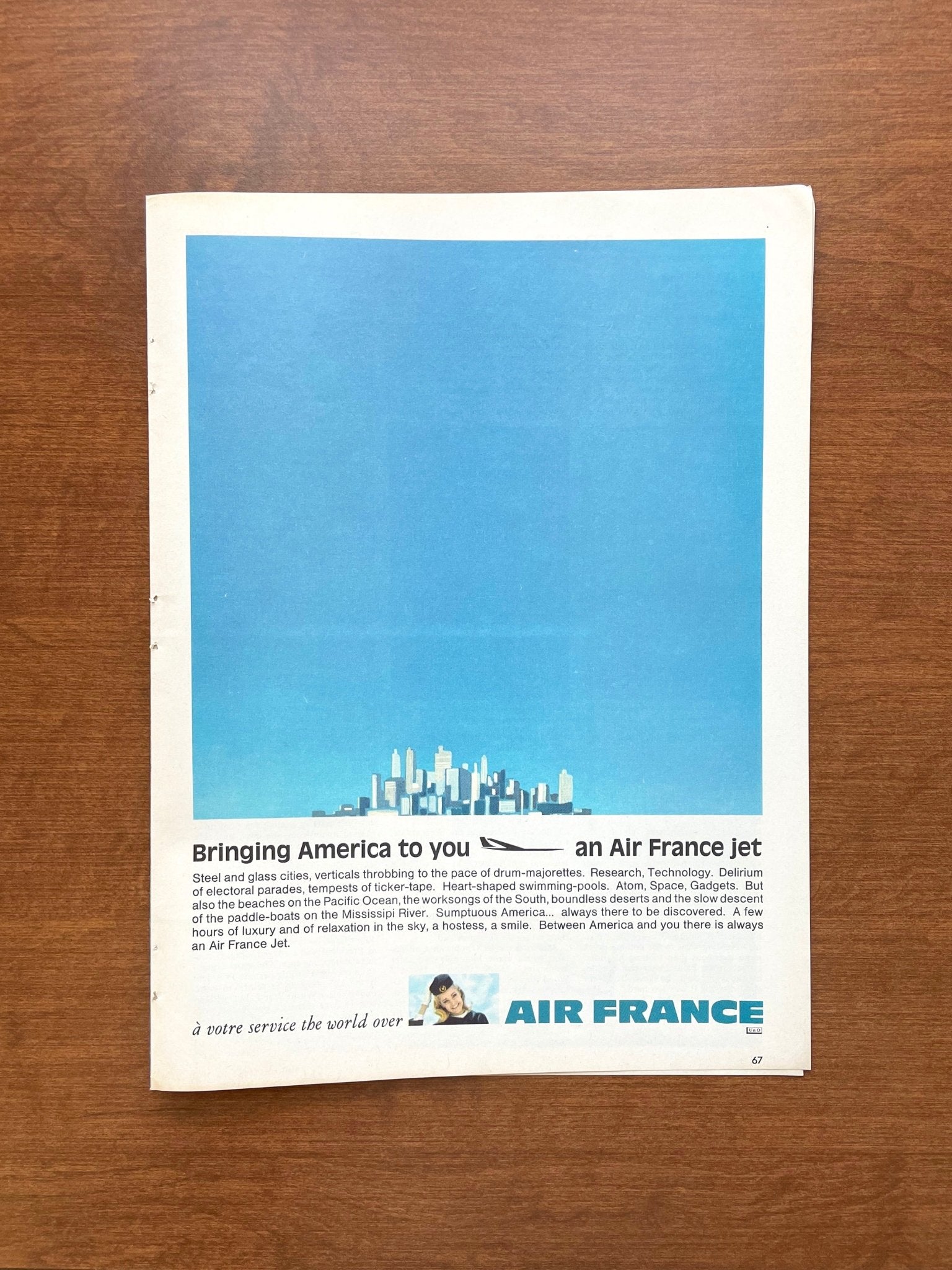 1968 Air France America Advertisement
