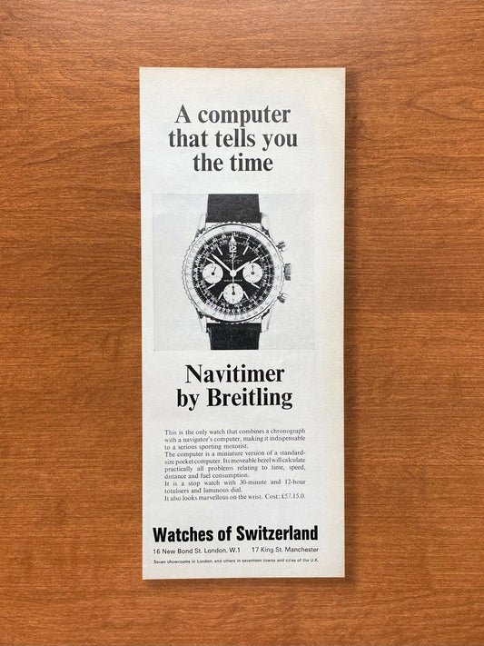 1969 Breitling Navitimer Advertisement