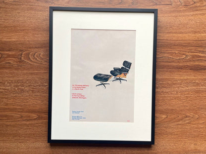 1969 Herman Miller Eames Lounge Chair and Ottoman Advertisement