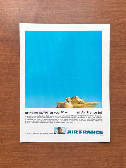 1969 Vintage Air France Egypt Advertisement