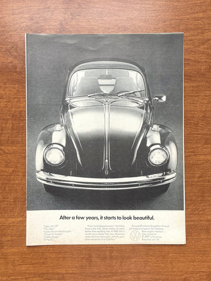 1969 Volkswagen VW Beetle "starts to look beautiful." Advertisement