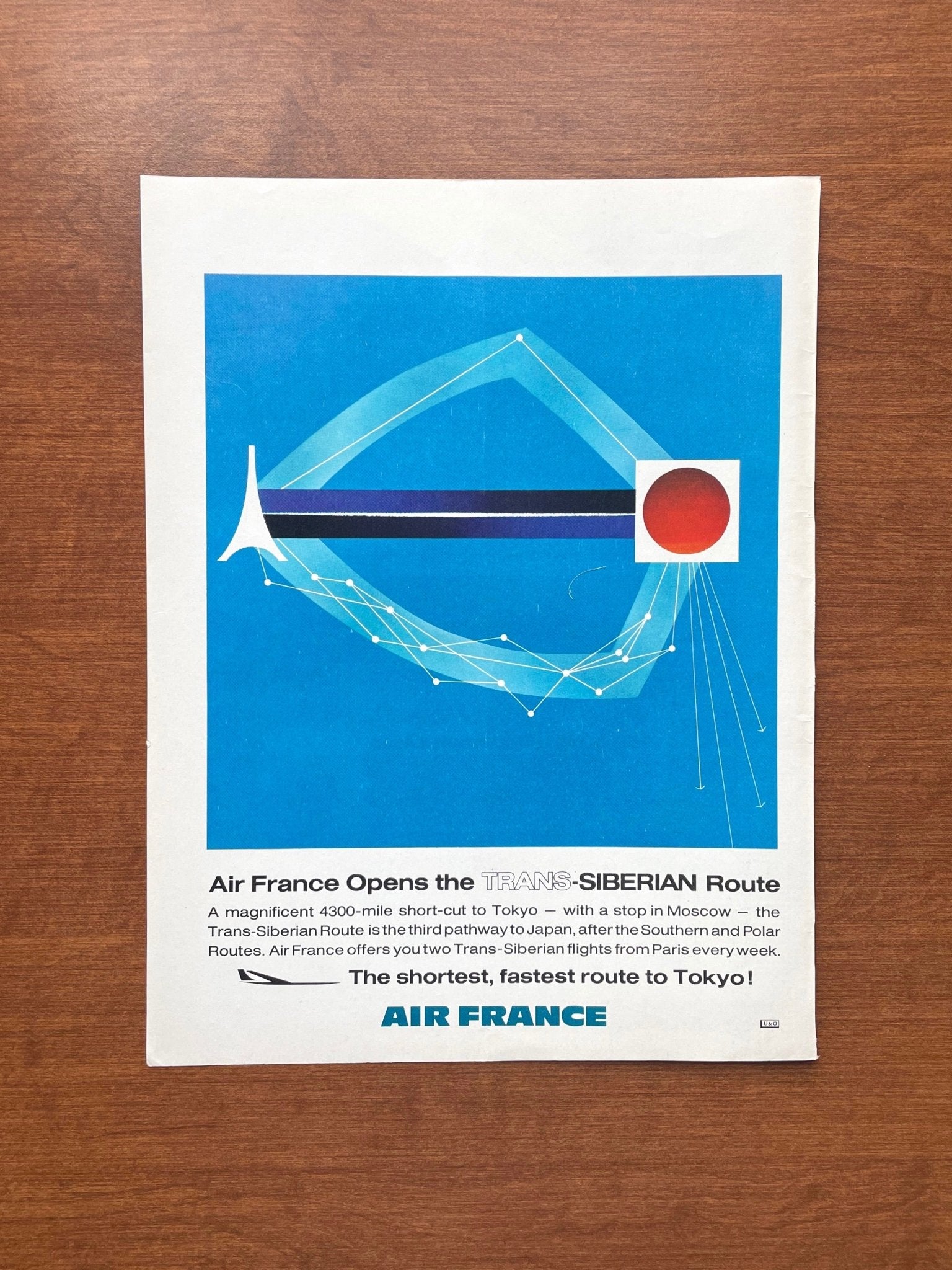 1970 Air France "Trans-Siberian Route" Advertisement
