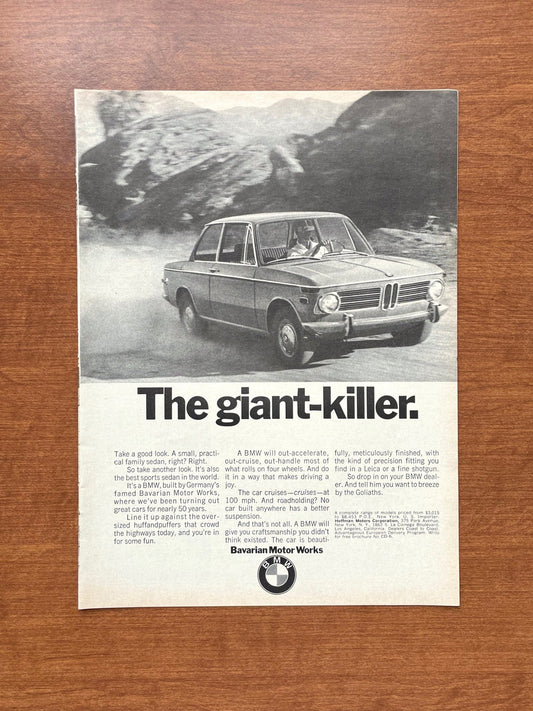 1970 BMW "The giant-killer." Advertisement