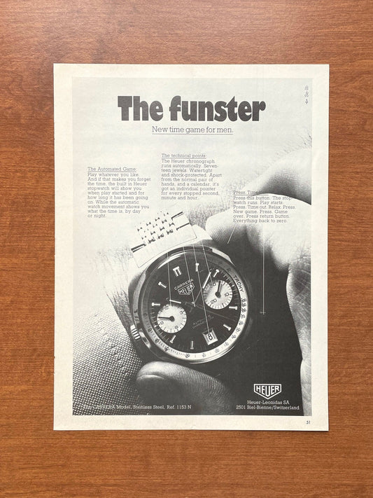 1970 Heuer Carrera Advertisement