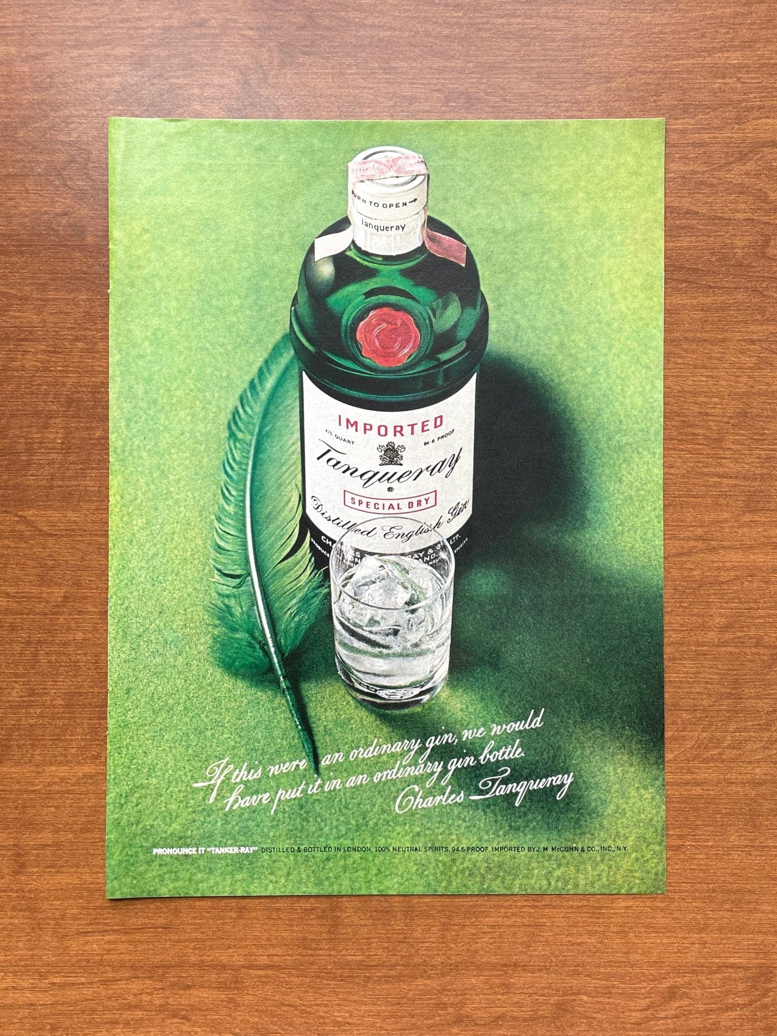 1970 Tanqueray Advertisement