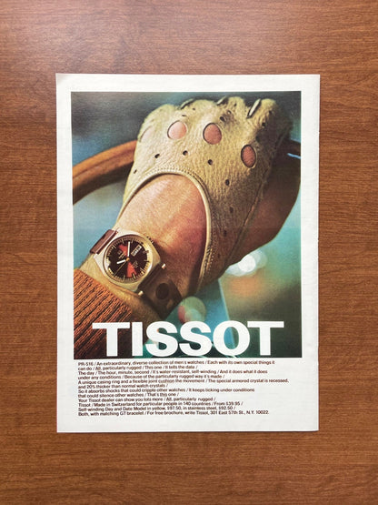 1970 Tissot Day and Date Watch Advertisement