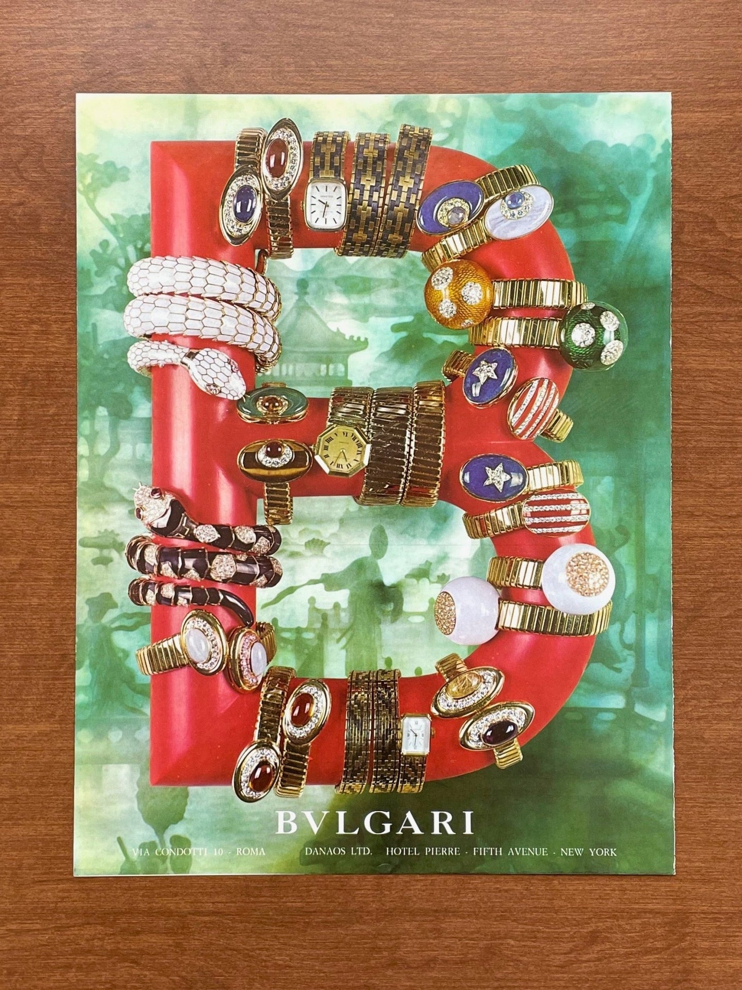 1971 Bvlgari Serpenti Watches & Jewelry Advertisement