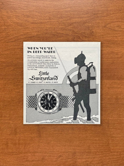 1972 Bulova Accutron Snorkel Advertisement