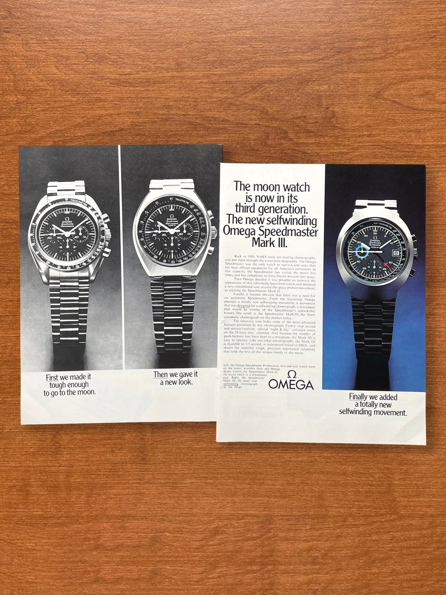 1972 Omega Speedmaster, Mark II, and Mark III Advertisement