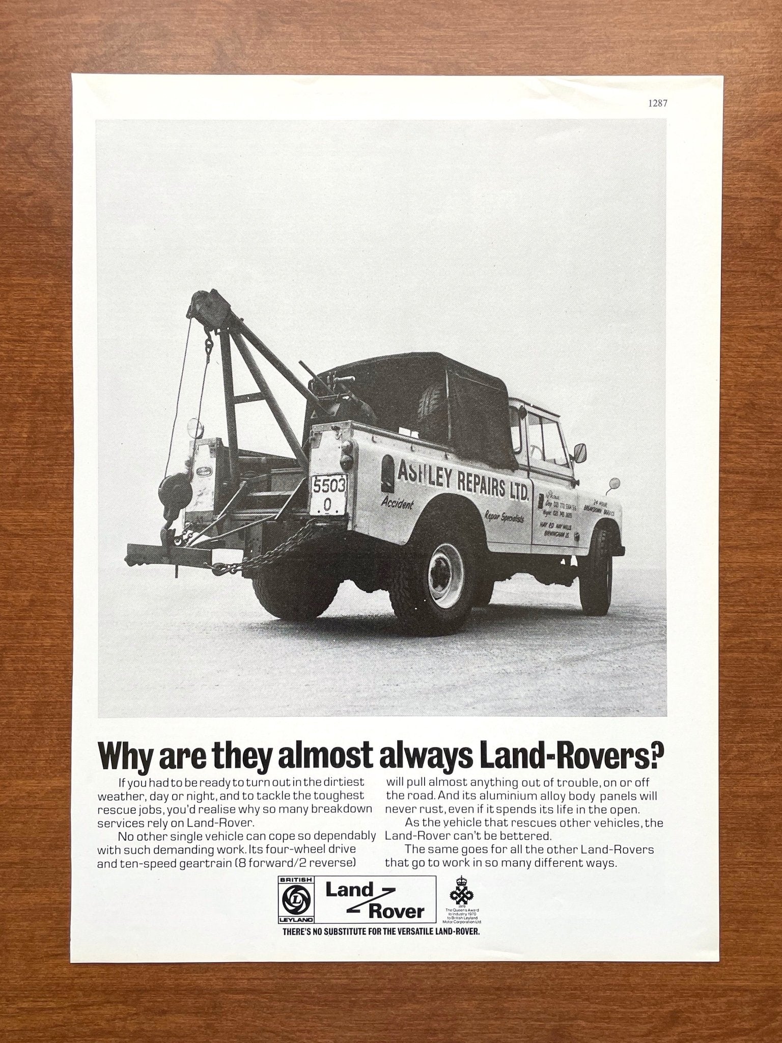 1974 Land Rover Series III Advertisement