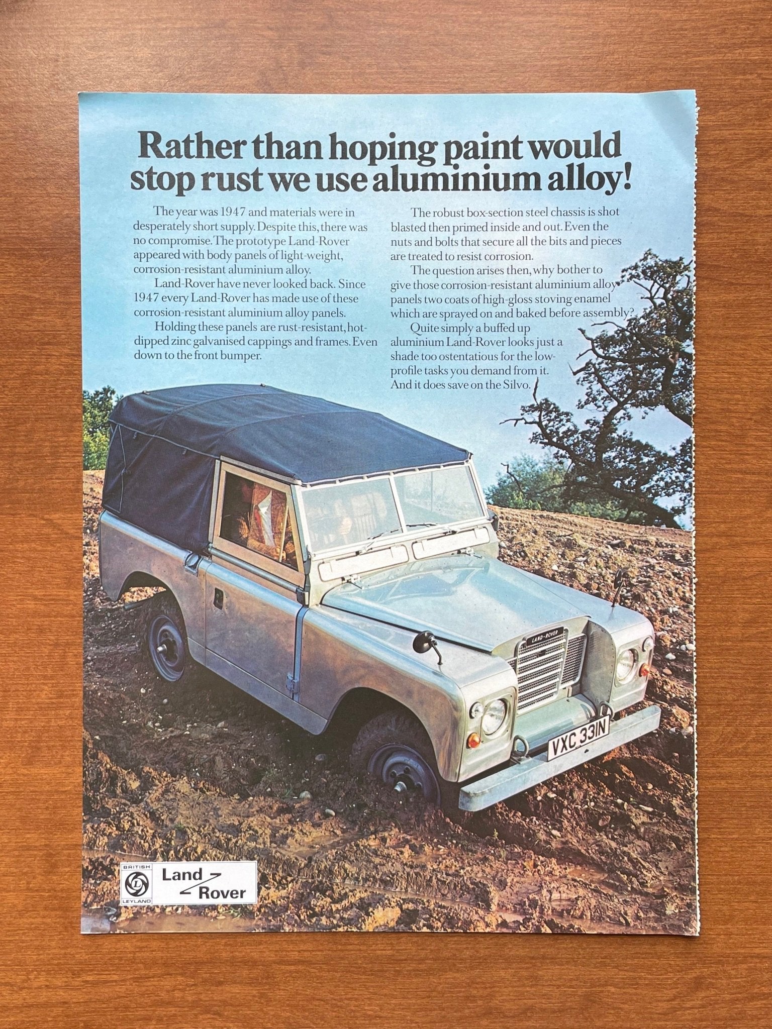 1975 Land Rover Series III "aluminum alloy!" Advertisement