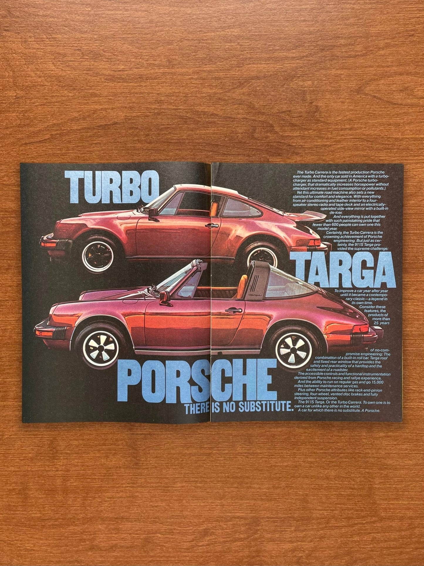 1976 Porsche Turbo Carrera and 911S Targa Advertisement