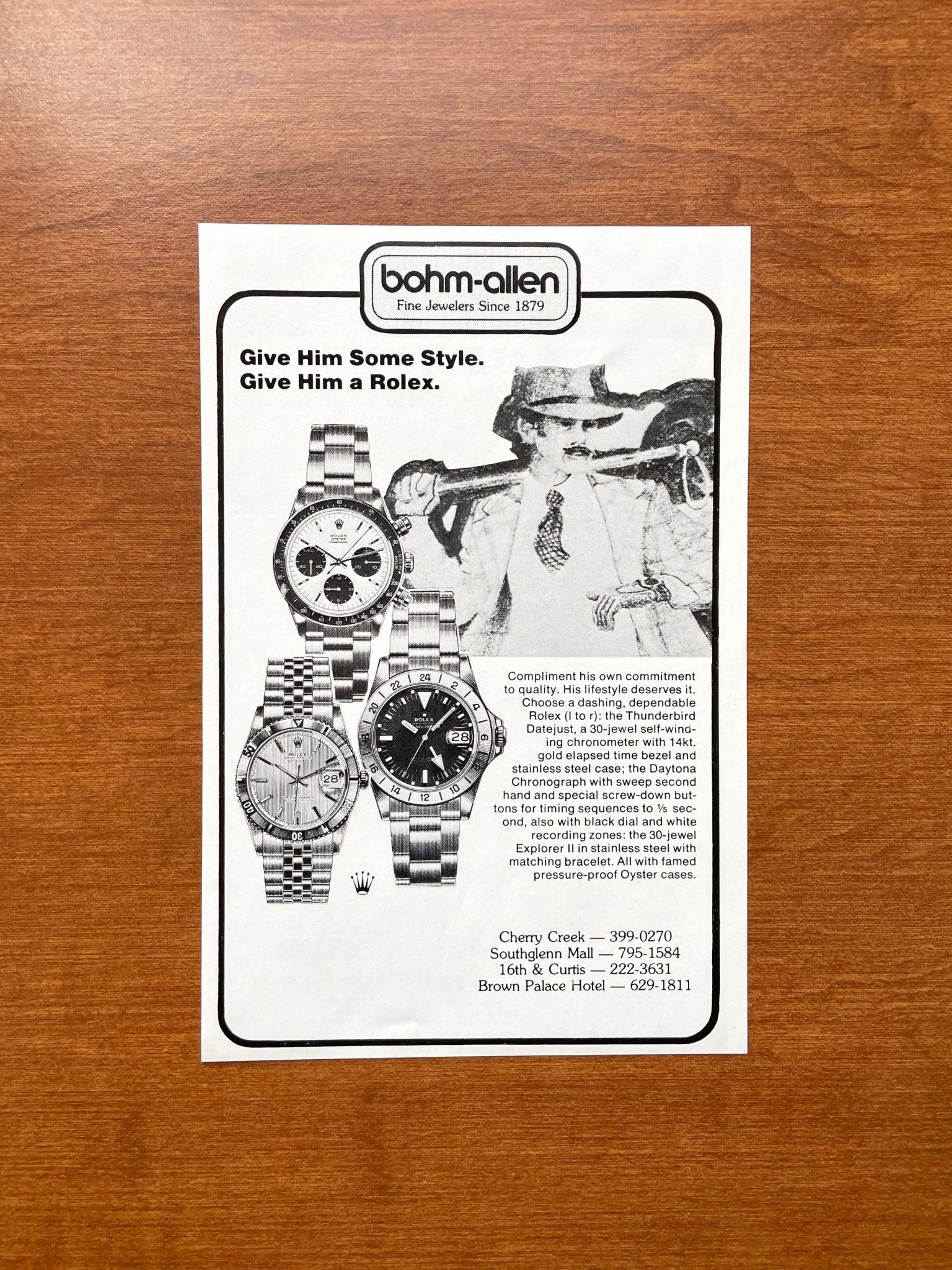 1976 Rolex Daytona Ref. 6263 with Datejust and Explorer II Advertisement