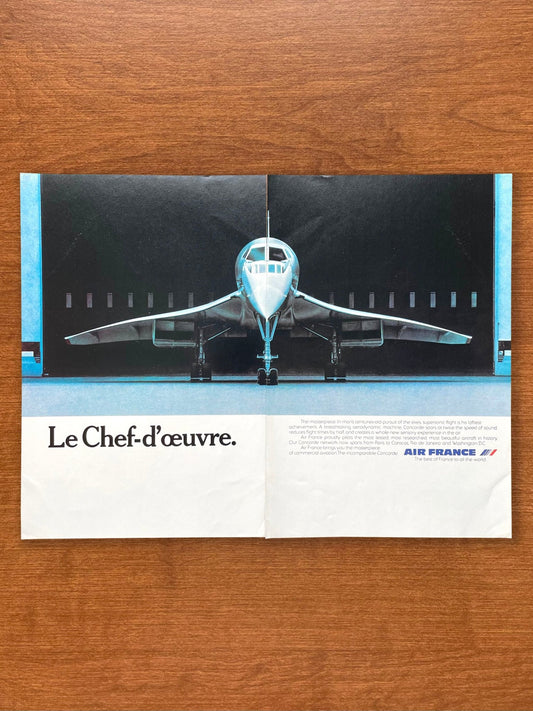 1977 Air France Concorde "Le Chef-d'oeuvre" Advertisement