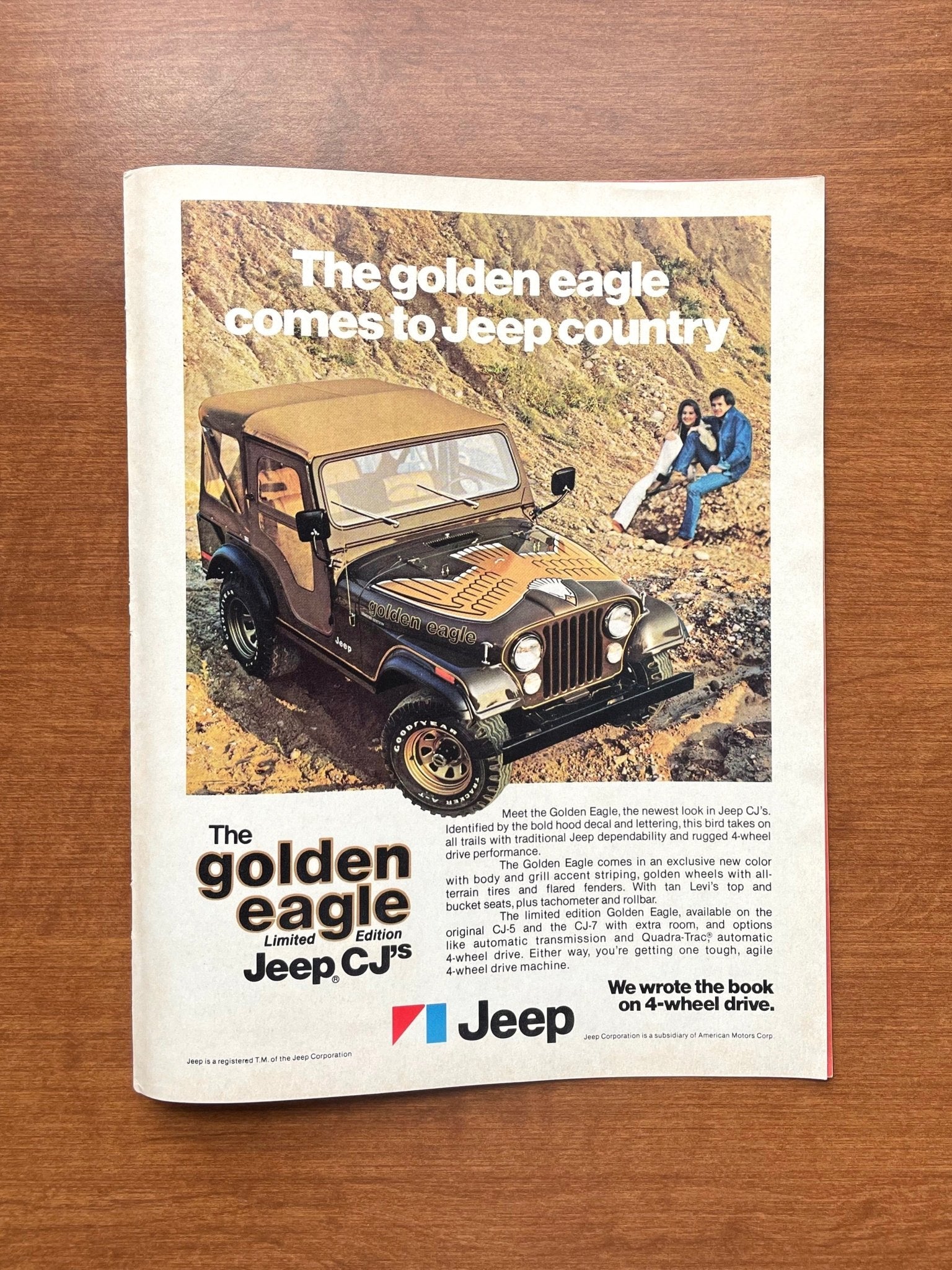 1977 Jeep CJ-5 Gold Eagle Advertisement