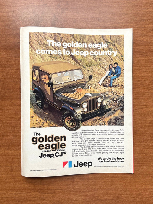 1977 Jeep CJ-5 Gold Eagle Advertisement