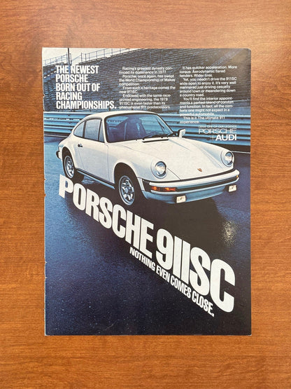 1977 Porsche 911SC "Nothing Even Comes Close." Advertisement